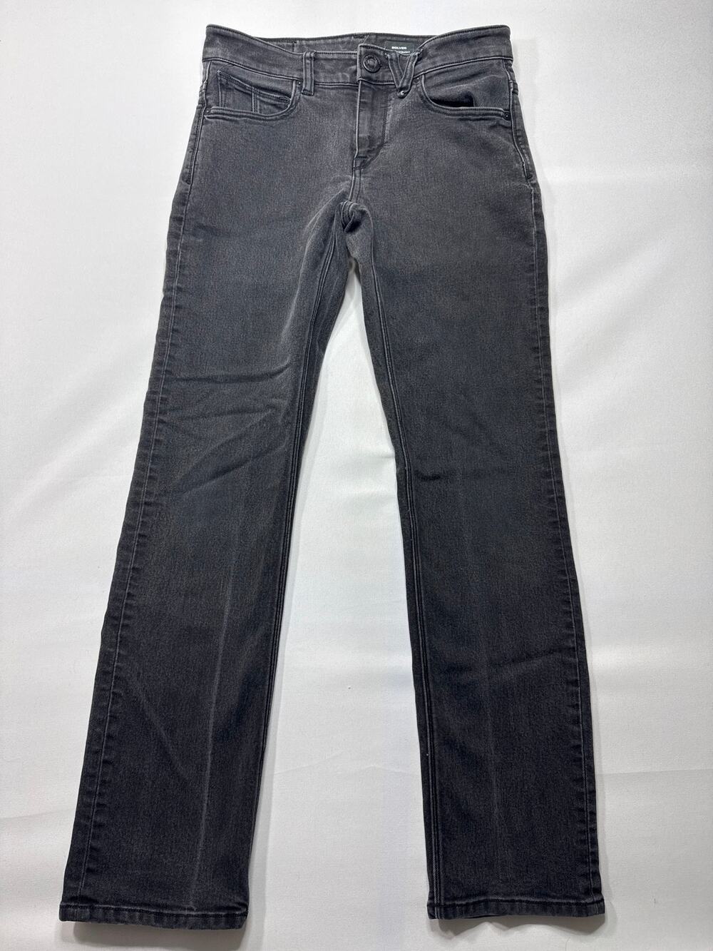Volcom Men's Solver Modern Straight Stretch Gray Jeans - Size 29 (30x30)